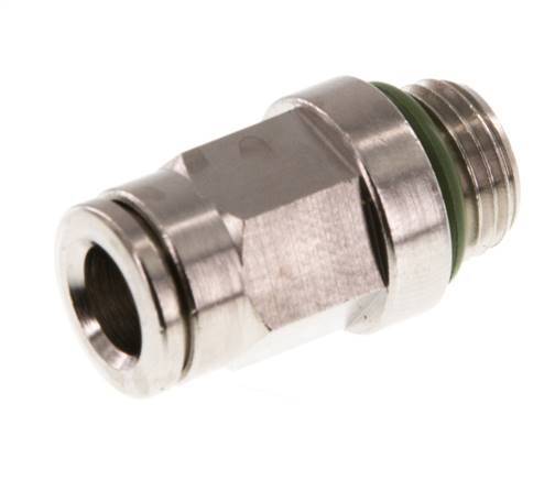 6mm x M 10 x 1 Push-in Fitting with Male Threads Brass FKM [2 Pieces]