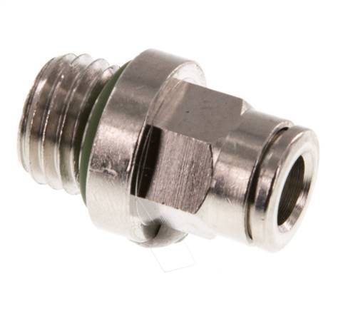 6mm x M 12 x 1,5 Steckverschraubung mit Außengewinde Messing FKM [2 Stück]