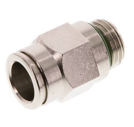 10mm x G1/4'' Push-in Fitting with Male Threads Brass FKM [2 Pieces]