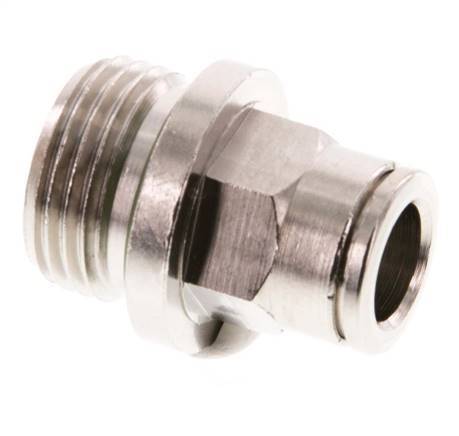 8mm x G3/8'' Push-in Fitting with Male Threads Brass FKM [2 Pieces]