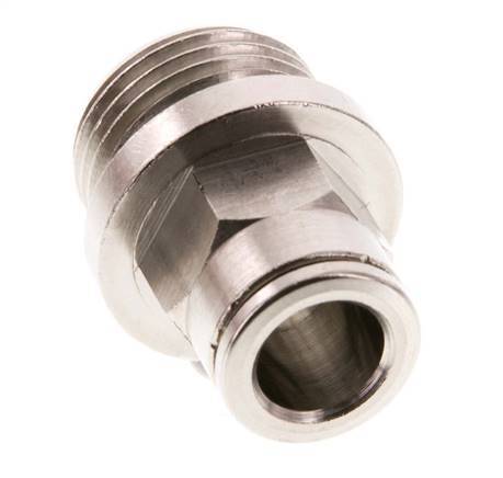 8mm x G3/8'' Push-in Fitting with Male Threads Brass FKM [2 Pieces]