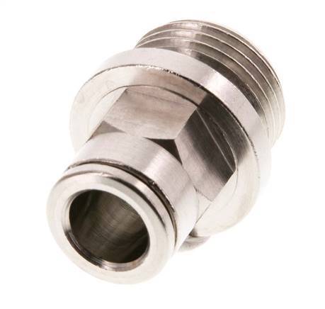8mm x G3/8'' Push-in Fitting with Male Threads Brass FKM [2 Pieces]