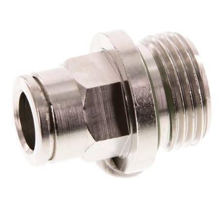 8mm x G3/8'' Steckverschraubung mit Außengewinde Messing FKM [2 Stück]