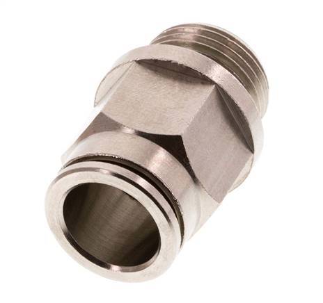 12mm x G3/8'' Steckverschraubung mit Außengewinde Messing FKM [2 Stück]