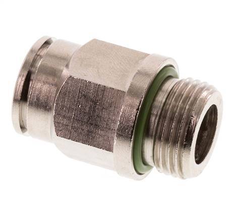 12mm x G3/8'' Steckverschraubung mit Außengewinde Messing FKM [2 Stück]