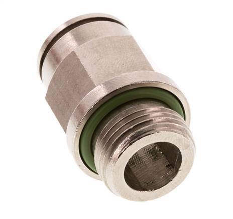 12mm x G3/8'' Steckverschraubung mit Außengewinde Messing FKM [2 Stück]