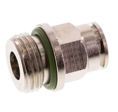 12mm x G1/2'' Steckverschraubung mit Außengewinde Messing FKM [2 Stück]