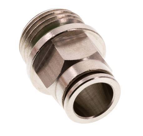 12mm x G1/2'' Steckverschraubung mit Außengewinde Messing FKM [2 Stück]