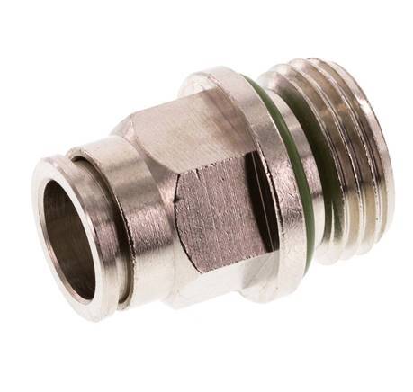 12mm x G1/2'' Steckverschraubung mit Außengewinde Messing FKM [2 Stück]