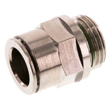 14mm x G1/2'' Steckverschraubung mit Außengewinde Messing FKM