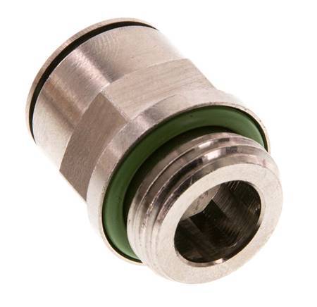 14mm x G1/2'' Steckverschraubung mit Außengewinde Messing FKM