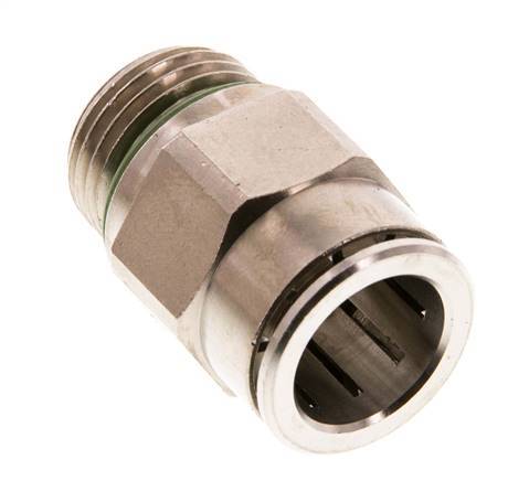 16mm x G1/2'' Steckverschraubung mit Außengewinde Messing FKM