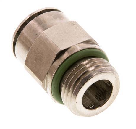16mm x G1/2'' Steckverschraubung mit Außengewinde Messing FKM