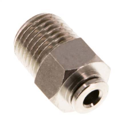 4mm x R1/4'' Steckverschraubung mit Außengewinde Messing NBR [2 Stück]