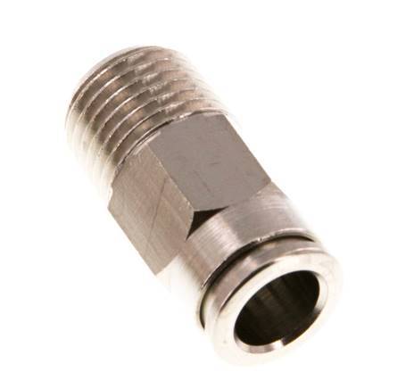 8mm x R1/4'' Steckverschraubung mit Außengewinde Messing NBR [2 Stück]