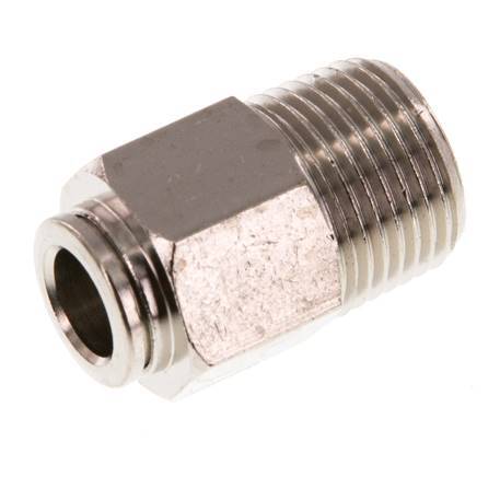 8mm x R3/8'' Push-in Fitting with Male Threads Brass NBR [2 Pieces]