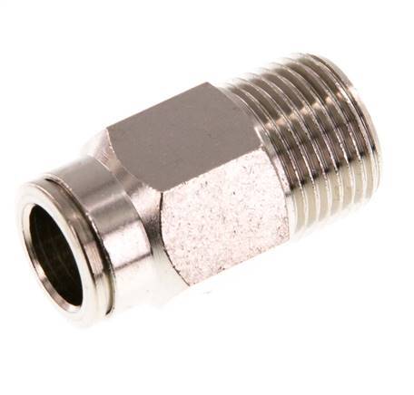10mm x R3/8'' Push-in Fitting with Male Threads Brass NBR [2 Pieces]