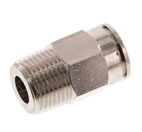 12mm x R3/8'' Steckverschraubung mit Außengewinde Messing NBR [2 Stück]