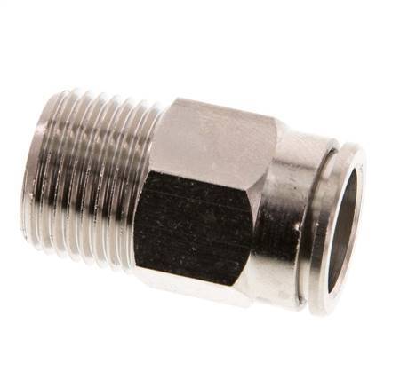 12mm x R3/8'' Steckverschraubung mit Außengewinde Messing NBR [2 Stück]
