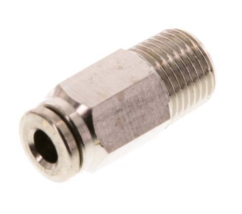 4mm x R1/8'' Push-in Fitting with Male Threads Brass FKM [5 Pieces]