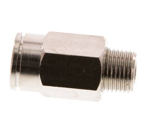 8mm x R1/8'' Push-in Fitting with Male Threads Brass FKM [2 Pieces]