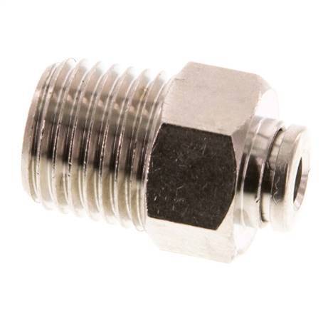 4mm x R1/4'' Push-in Fitting with Male Threads Brass FKM [2 Pieces]