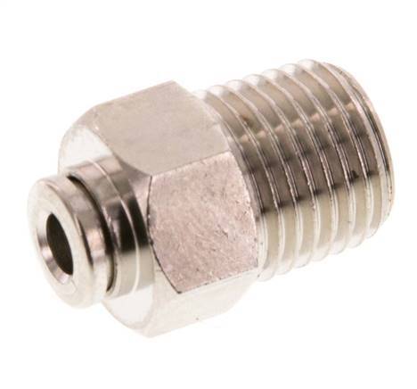 4mm x R1/4'' Push-in Fitting with Male Threads Brass FKM [2 Pieces]
