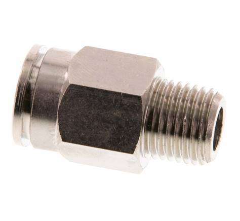 12mm x R1/4'' Push-in Fitting with Male Threads Brass FKM [2 Pieces]