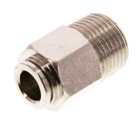 8mm x R3/8'' Push-in Fitting with Male Threads Brass FKM [2 Pieces]