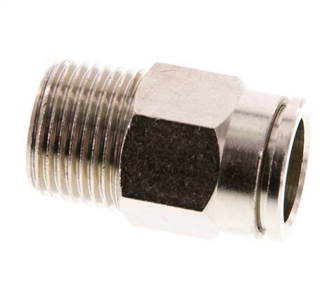 12mm x R3/8'' Steckverschraubung mit Außengewinde Messing FKM [2 Stück]
