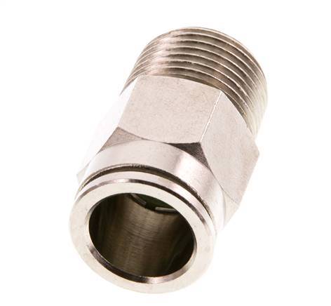 12mm x R3/8'' Steckverschraubung mit Außengewinde Messing FKM [2 Stück]