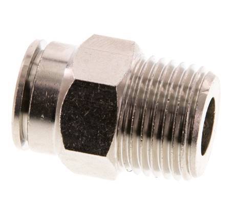 14mm x R1/2'' Push-in Fitting with Male Threads Brass FKM