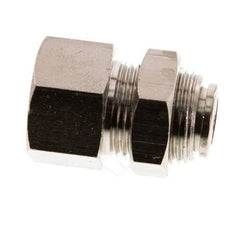 6mm x G1/8'' Push-in Fitting with Female Threads Brass NBR Bulkhead [2 Pieces]