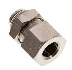 6mm x G1/8'' Steckverschraubung mit Innengewinde Messing NBR Bulkhead [2 Stück]