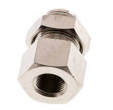 6mm x G1/8'' Push-in Fitting with Female Threads Brass NBR Bulkhead [2 Pieces]