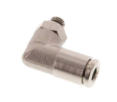 4mm x M 5 90deg Elbow Push-in Fitting with Male Threads Brass NBR Rotatable [2 Pieces]