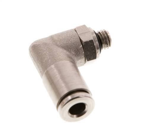 4mm x M 5 90Grad Winkelsteckverschraubung mit Außengewinde Messing NBR drehbar [2 Stück]