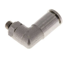 5mm x M 5 90deg Elbow Push-in Fitting with Male Threads Brass NBR Rotatable [2 Pieces]