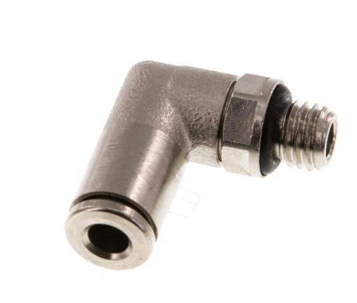 4mm x M 7 90Grad Winkelsteckverschraubung mit Außengewinde Messing NBR drehbar [2 Stück]
