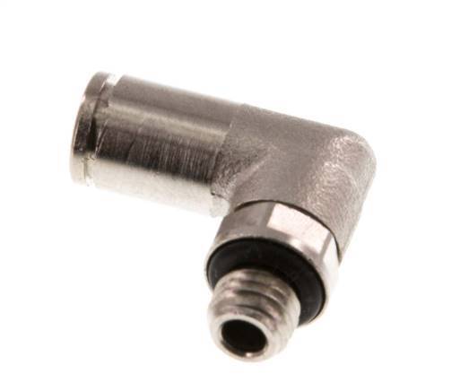 4mm x M 7 90Grad Winkelsteckverschraubung mit Außengewinde Messing NBR drehbar [2 Stück]