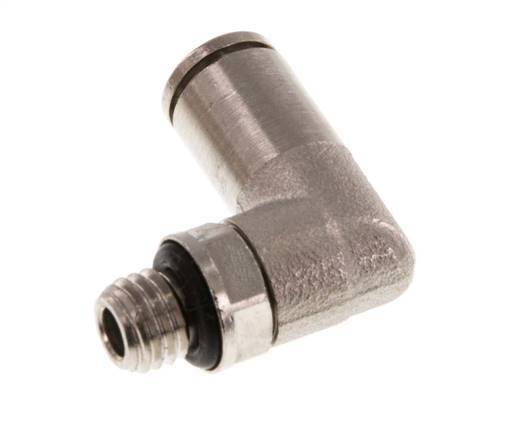 4mm x M 7 90Grad Winkelsteckverschraubung mit Außengewinde Messing NBR drehbar [2 Stück]