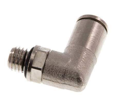 4mm x M 7 90Grad Winkelsteckverschraubung mit Außengewinde Messing NBR drehbar [2 Stück]