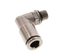 6mm x M 7 90Grad Winkelsteckverschraubung mit Außengewinde Messing NBR drehbar [2 Stück]
