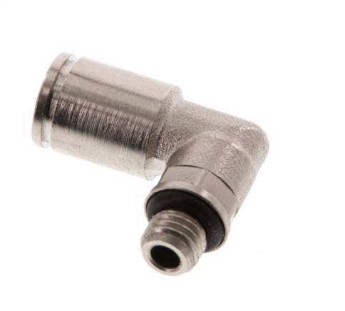 6mm x M 7 90Grad Winkelsteckverschraubung mit Außengewinde Messing NBR drehbar [2 Stück]