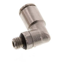 6mm x M 7 90Grad Winkelsteckverschraubung mit Außengewinde Messing NBR drehbar [2 Stück]