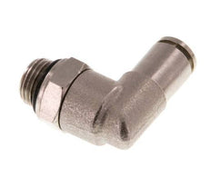 4mm x G1/8'' 90deg Elbow Push-in Fitting with Male Threads Brass NBR Rotatable [2 Pieces]