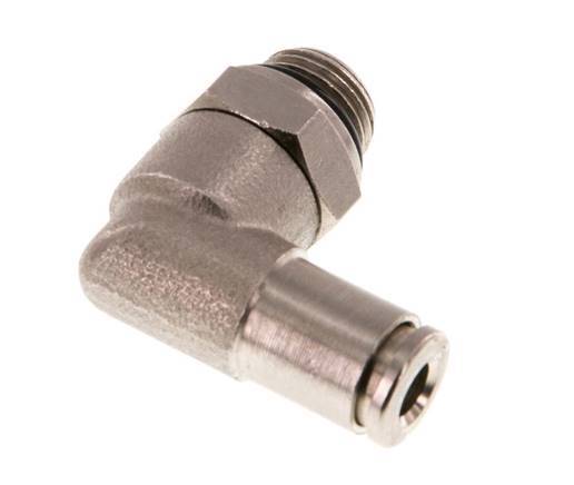 4mm x G1/8'' 90deg Elbow Push-in Fitting with Male Threads Brass NBR Rotatable [2 Pieces]