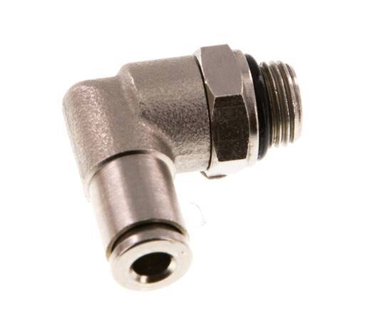 4mm x G1/8'' 90deg Winkel Steckverschraubung mit Außengewinde Messing NBR drehbar [2 Stück]
