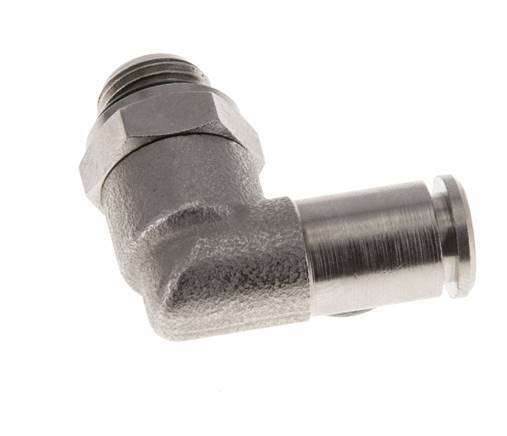 5mm x G1/8'' 90deg Winkel-Steckverschraubung mit Außengewinde Messing NBR drehbar [2 Stück]