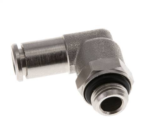 5mm x G1/8'' 90deg Winkel-Steckverschraubung mit Außengewinde Messing NBR drehbar [2 Stück]